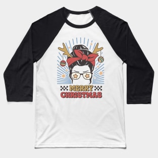 Merry christmas messy bun Baseball T-Shirt